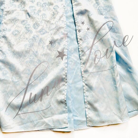 FOR LOVE & LEMONS Hattie Jacquard Maxi Dress In Blue (size S) NWT - Picture 7 of 13